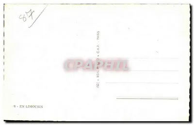 Em Limousin — crianças e mulher diante de uma casa — C.A.P. Cop — Verso