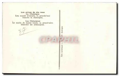 Mulher em Limousin — Blanchiment des châtaignes — J. RACCH - n°87 — Verso