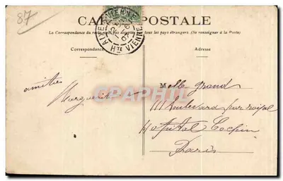 Aixé-sur-Vienne (Hte-Vienne) — A Gruta de N.-D. d'Arliquet — P.D. — Verso