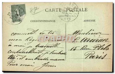 Bellac (Haute-Vienne) — Widok na rzekę Vincou — Miller-Vignes, wyd. — Rewers