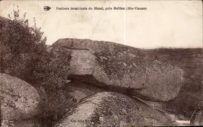 Rochers tremblants de Blond, perto de Bellac (Haute-Vienne) — Editor Miles (França)