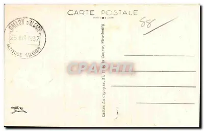 Balloon d'Alsace — Widok w kierunku Hotelu Stauffer — Cartes La Cigogne — Rewers