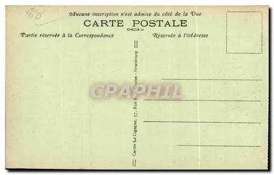 Balon Alzaski (alt. 1256 m.) — Chalet Bonaparte — Wydawca: Cartes La Cigogne, Strasburg — Rewers
