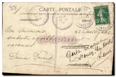 Contrexéville (Vosges) — Le Moulin — éditeur impr. S. N. n° 5170 — Achterkant