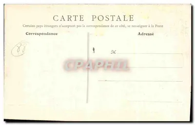 Contrexéville (Vosges) — Cour d'honneur de l'Établissement hydrominéral — Cliché B. F., Paryż — Kolekcja Canel — Rewers
