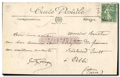 Épinal — As Margens da Mosela — Edição dos Magasins Réunis, n° 102 — Verso