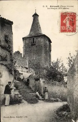 O Donjon de Airvault — Donjon do século XV — Dando-Berry, Loudun - 789