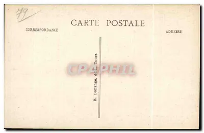 Airvault (D.-S.) — Wnętrze kościoła — Grobowiec Pierre de Saine Fontaine, pierwszego abaty, zmarłego w 1110 roku — Rewers