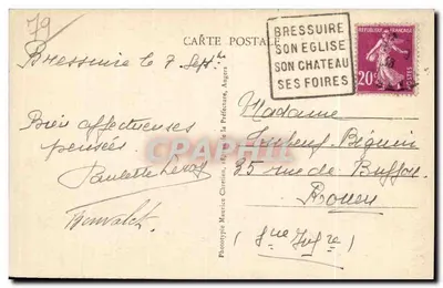 Bressuire — As margens do Dolo em direção ao Castelo — L. V. fot. — Verso