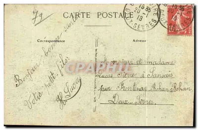 Bressuire — O Castelo e a Vale do Dolo — H. Bressuire — Verso