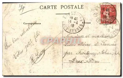 Bressuire — O Castelo erguido no centro das ruínas feudais — Artaud e Nozais, Nantes — Verso
