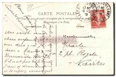 Niort (Deux-Sèvres) — Katedra Świętego Andrzeja — N. Adix, Pap.-Tab. Journaux, Niort — Rewers