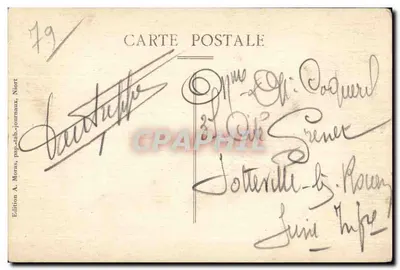 Grisette z Niort (Deux-Sèvres) — Kostium Poitou — Wydawnictwo A. Moras, Niort — Rewers