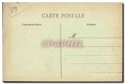Parthenay - Coteau de Saint-Paul — vista do castelo e do vilarejo — E. Cordier, editor, Parthenay — Verso