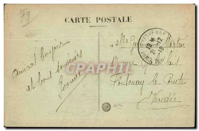 Partihenay — Ogólny widok z Garennes (12e wyd.) — wydawca A. Bourtron — Rewers