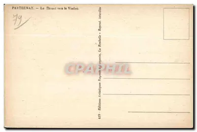 Parthenay — Le Thouet w kierunku mostu — Wydawnictwo Artystyczne Reymondey-Argervin, nr 419 — Rewers