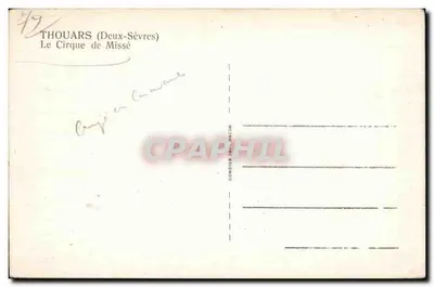 Thouars (Deux-Sèvres) — Widok na Cirque de Missé — wydawca Combier Impr. Macon — Rewers