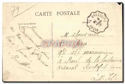 Saint Laurs - Poço Santa Clotilde - Bilhete postal antigo — Verso