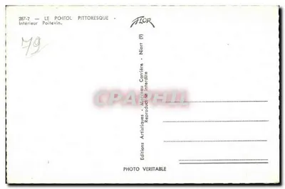 Wnętrze poiteńskie — Le Poitoul Pittoresque — Wydawnictwo Artystyczne Niort — Rewers