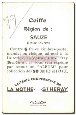 Kaptur — Region Sauzé (Deux-Sèvres) — Spółdzielnia Mleczna La Mothe-Saint-Héray — Rewers