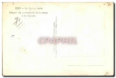 La Venecia Verde — Salida de una excursión en barco a la Garette — Edición artística FLOR — Reverso