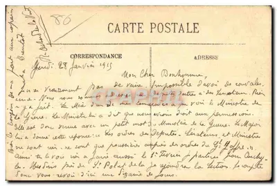 Abbeville — La entrada del Museo de Abbeville y del Pontthieu — Edición Jourdain-Ternisien — Reverso
