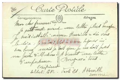 Abbeville — Paseo junto al Canal sobre el Puente de la Portelette — LL. — N° 134 — Reverso