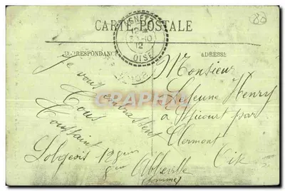 Abbeville — Statua Admirała Courbeta — LL. n°71 — Rewers
