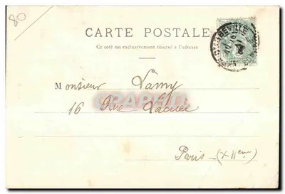 Abbeville — Monument do Almirante Courbet — Ducercq Frères, editores Abbeville — Verso