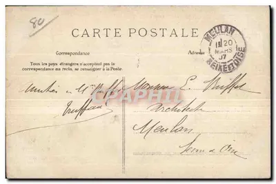 Abbeville — Casas Antiguas en la Senna — editor desconocido, n° 17 — Reverso