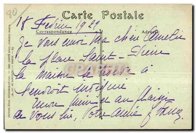 Abbeville — Praça de São Pedro, a Estátua de Lesueur — JND Jhol, n°107 — Verso