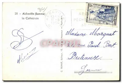 Abbeville — Catedral — G. Reaht, Editor, n°28 — Verso