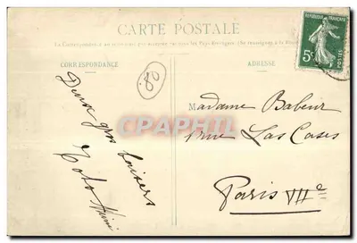 Amiens — Pomnik Julesa Verne — Praca rzeźbiarza Alberta Rose — Otwarty 9 maja 1909 — Rewers