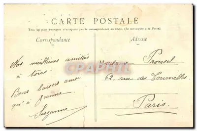 Stara pocztówka Amiens Boulevard d Alsacc Lorraine — Rewers
