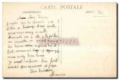 AULT (Somme) - Plaża przy wysokiej wodzie — Fotografia - Quiringue — Rewers