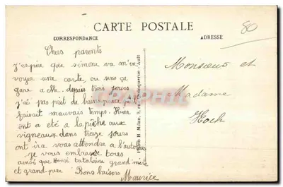 AULT (Somme) — Na piasku przy niskiej mierze — Wydawca H. Milan — Rewers