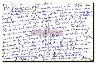 Bons-Baïs, plaża — widok na morze i budynki — wydawca 'Imprimerie Française' n° 44 — Rewers