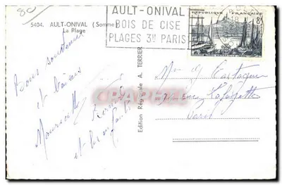 Ault-Onival — Vue panoramique des falaises et du port — Édition Terrier — Rewers
