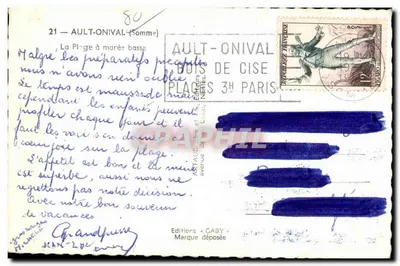 Brzeg plaży przy niskiej mierze — Ault-Onival (Somme) — Éditions Gaby — Rewers