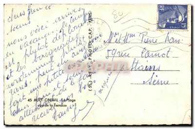Ault-Onival — widok z Tarasy — R.E.A.L. PHOTO-CAP. PARIS (55) — Rewers