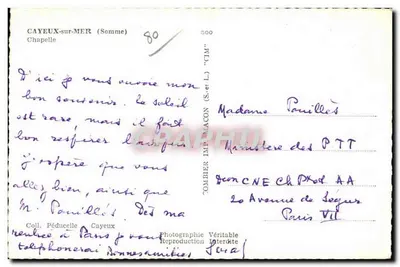 Cayeux-sur-Mer (Somme) — Kaplica — Imp. Macon (S. et L.) — Rewers