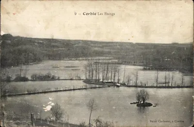 Bilhete postal antigo Corbie Les Etangs