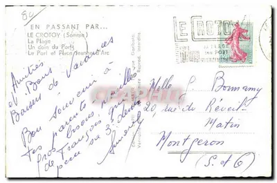 Le Crotoy — plaża, port, zamek, rybołówstwo — wydawca Lapie, n°80 — Rewers