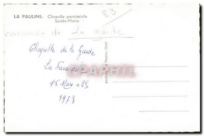 La Pauline — Parafialna kaplica św. Marii — wydawca AUGIAS — Rewers