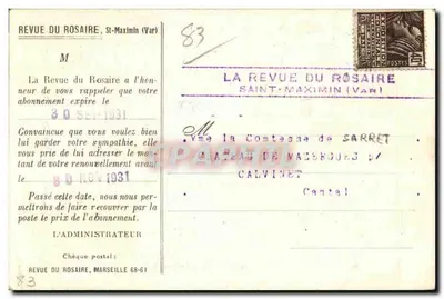 Saint-Maximin — Convento dos RR. PP. Dominicanos — O Claustro — Verso