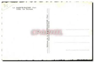 A Sainte-Baume — A Terrasse — Edições da Sainte-Baume (Var) — Verso