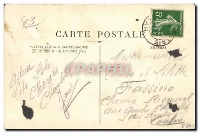 La Sainte-Baume — Wejście do jaskini — Hotel La Sainte-Baume, St-Zacharie (Var) — Rewers