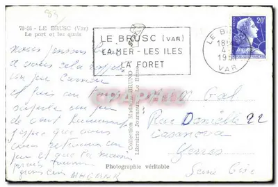 Port i nabrzeża — Le Brusc (Var) — Librairie Journaux Bruno — Rewers