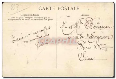 Saint-Mandrier — O Hospital Marítimo - A Capela — Editor E.D. n°28 — Verso