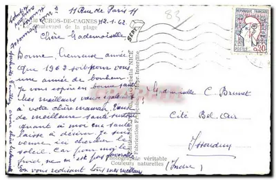 Cagnes-sur-Mer — widok plaży i bulwary — Wydawnictwo S.P. P. France — Rewers